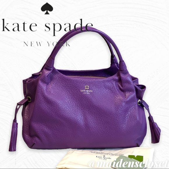 kate spade Handbags - Kate Spade Southport Avenue Stevie African Violet Pebbled Leather Shoulder Bag